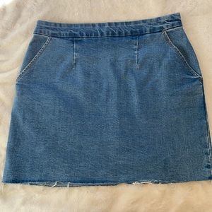 Jean Mini Skirt with Pockets